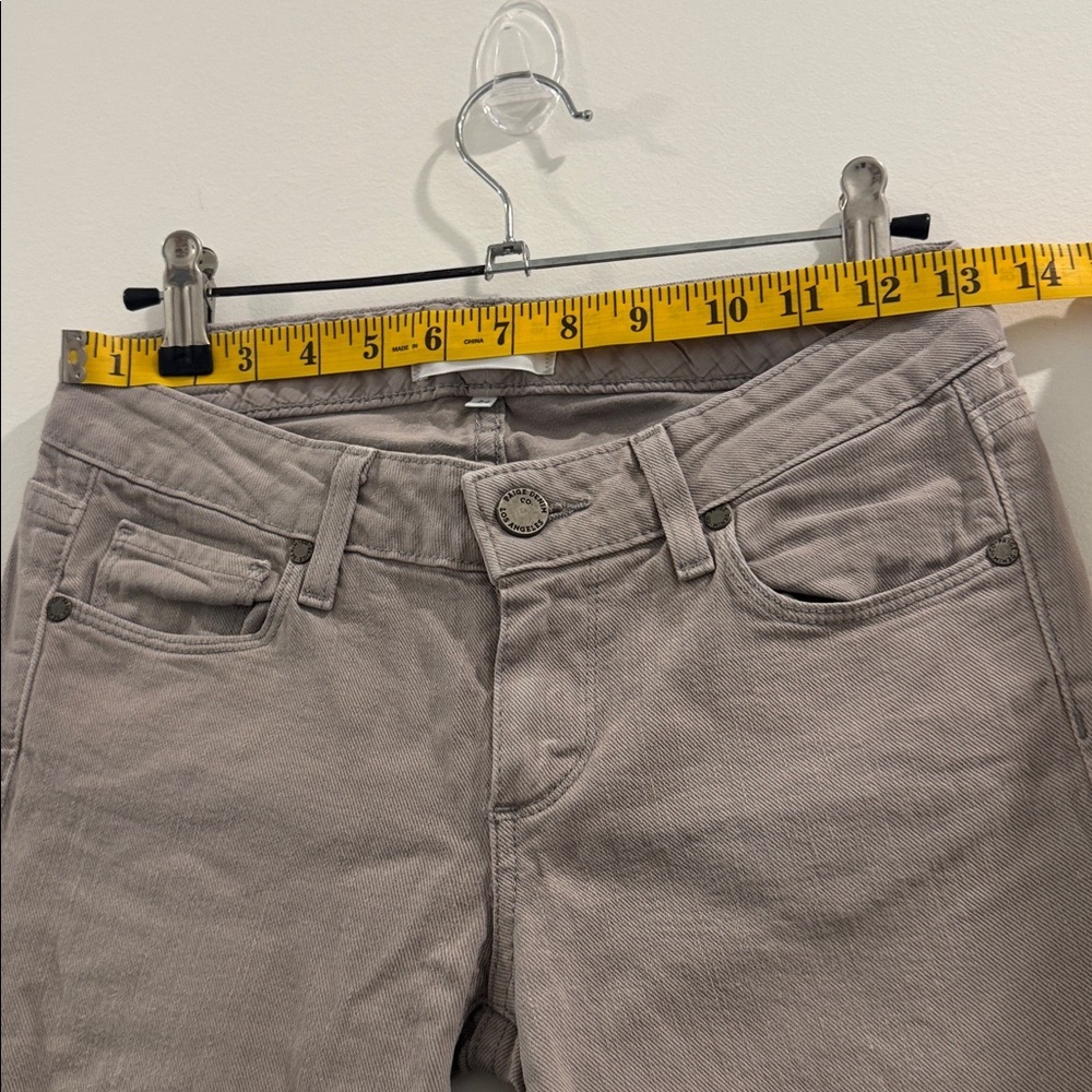 PAIGE Women's Skinny Jeans in Light Gray - Picture 7 of 10